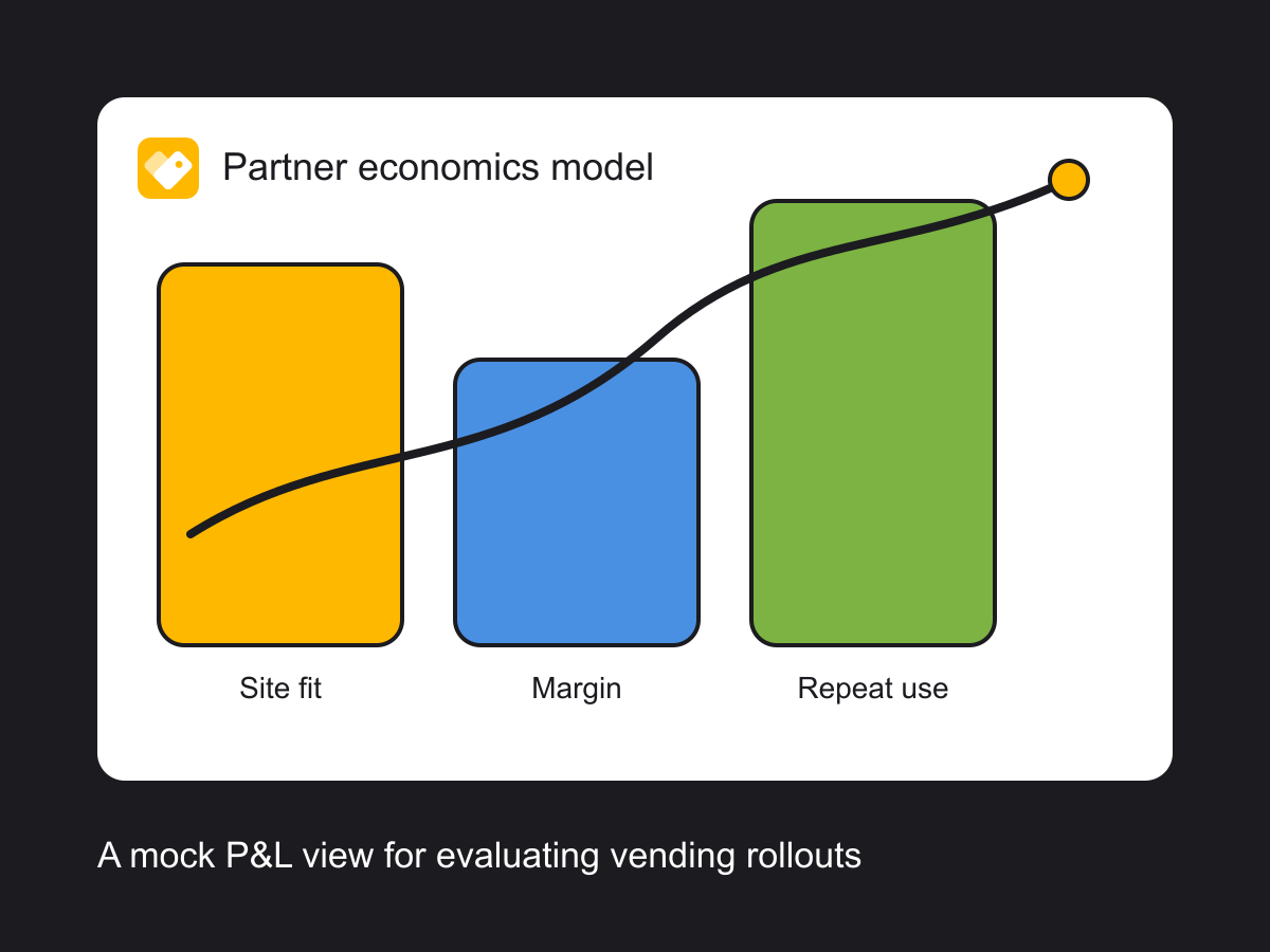 Vending business economics mockup
